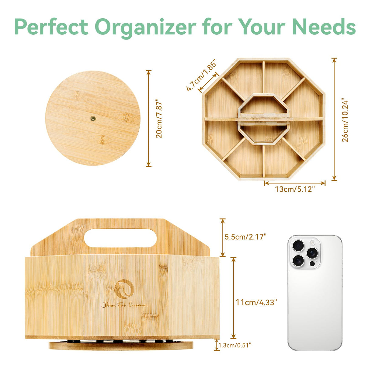 Ohuhu 360° Rotating Marker Organizer Holds 162 Honolulu & B Oahu Markers