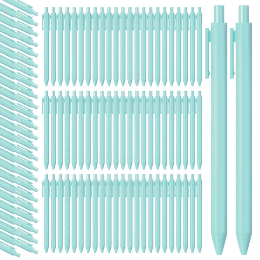 Teling 100 Pcs Ballpoint Pens Retractable Comfortable Cute Stylish Writing Pens in Medium Point 1.0