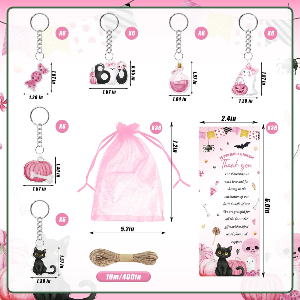 145 Pieces Halloween Baby Shower Favors for Guest A Little Boo is Almost Due Ballpoint Pens and