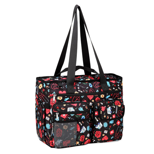 Gatycallaty Nurse Tote Bag for Women First Aid Organizer with Multi-Pockets, Healthcare Work Travel