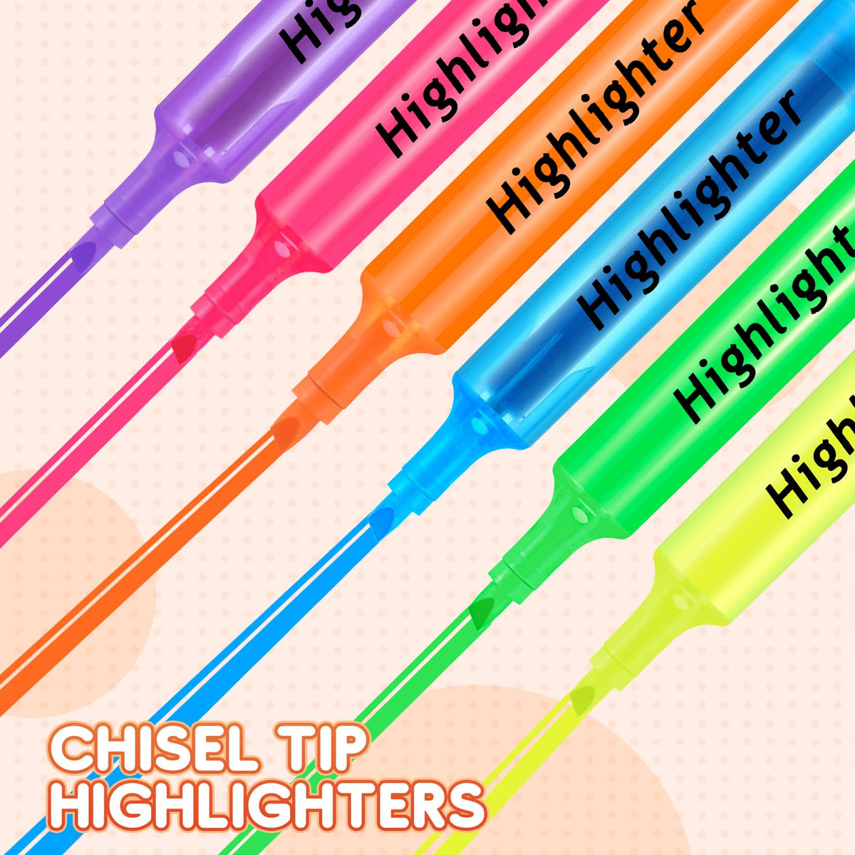 Qilery 72 Pack Tank Highlighters Bulk, Chisel Tip Markers,Orange