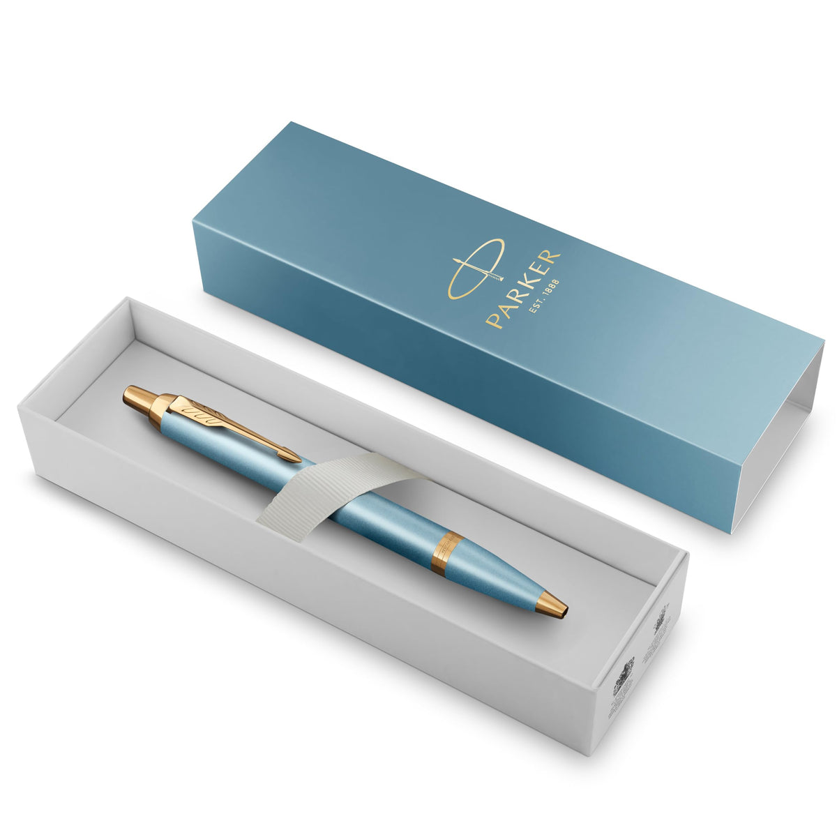 PARKER IM Writing Rituals, Ballpoint Pen, Turquoise Green Finish with Gradient, Gold Trims, Medium