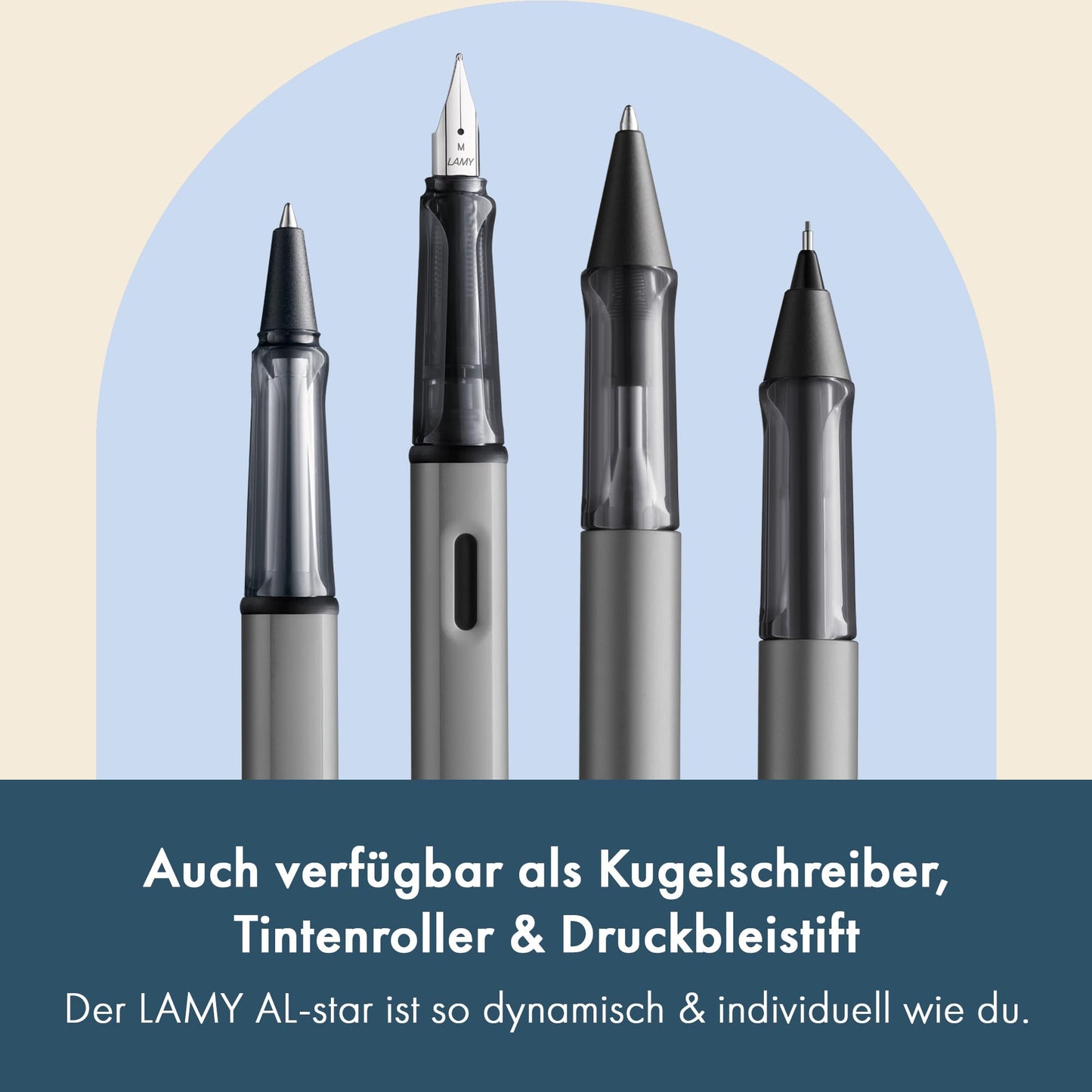 LAMY AL-star graphite - Fountain Pen with ergonomic grip & polished steel nib in size EF