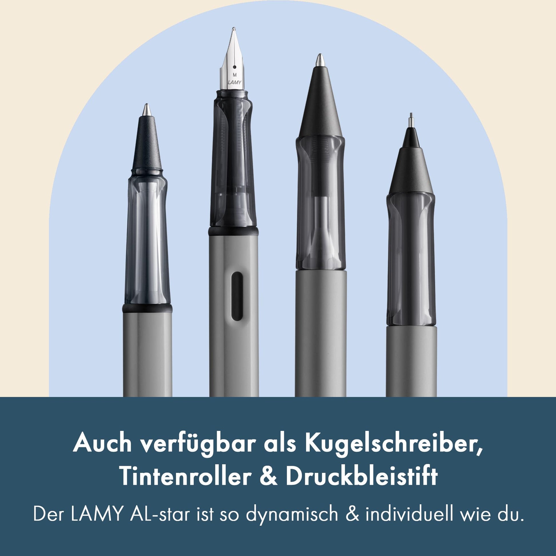 LAMY AL-star graphite - Fountain Pen with ergonomic grip & polished steel nib in size EF