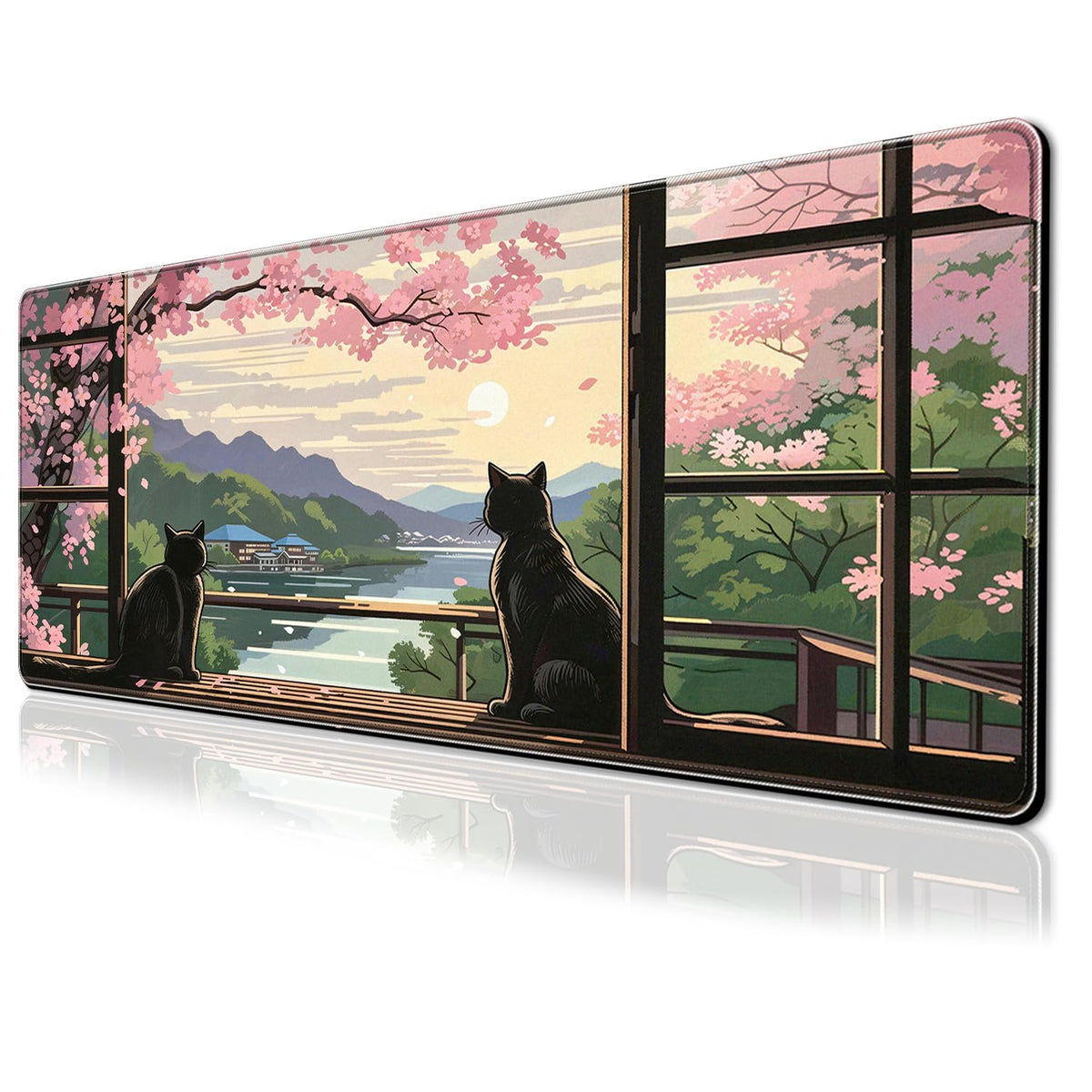 PEPYJAN Large Mouse Pad, Rubber, Non-Slip Base, Fade-Resistant for Gaming and Office, 31.5 x 11.8