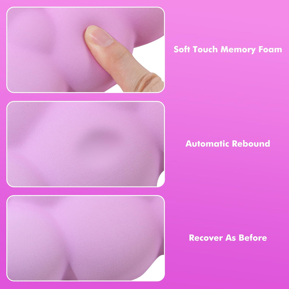 Moko Cloud Wrist Rest for Keyboard and Mouse with Mouse Pad, Pink