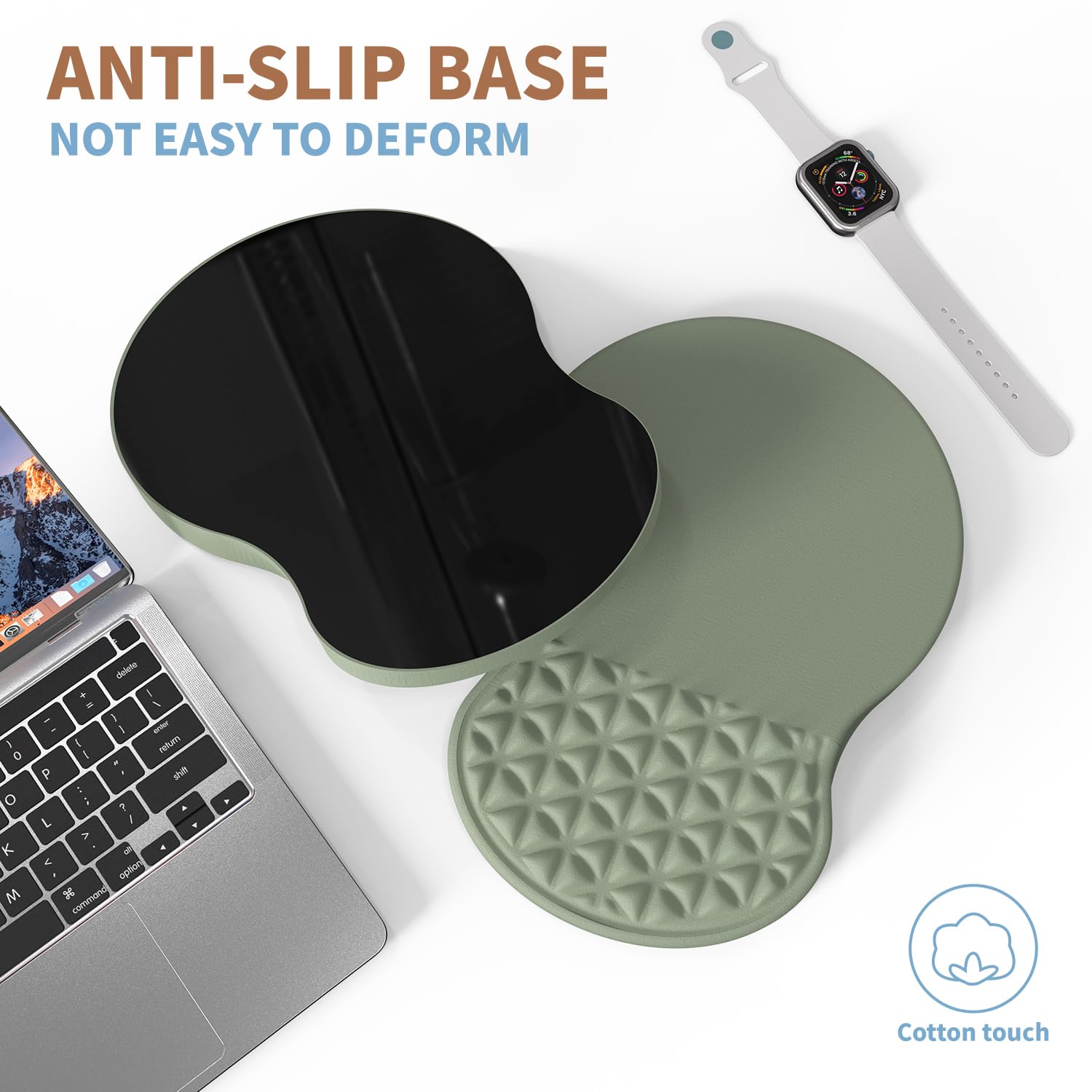 PYEDCA Ergonomic Mouse Pad Wrist Support with Foam Massage Design, Pain Relief Mousepad with Wrist