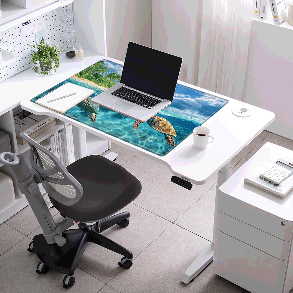 36x24 Desk Mat Sea Turtle Mouse Pad Oversized Huge Mousepad Gaming XXXL Extra Large Desk Pad Giant