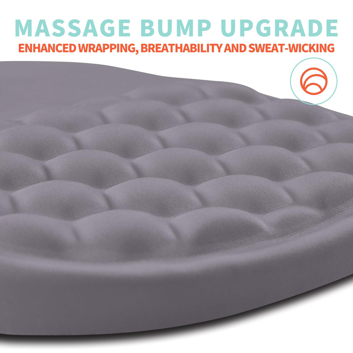 Kuosgm Ergonomic Mouse Pad Wrist Support with Memory Foam Massage Bulge, Carpal Tunnel Pain Relief