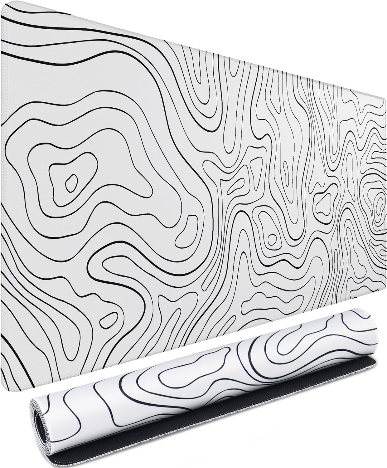 Large Gaming Mouse Pad, 31.5 x 15.7 in Mousepad with Stitched Edge, Extended Desk Mat with Non-Slip