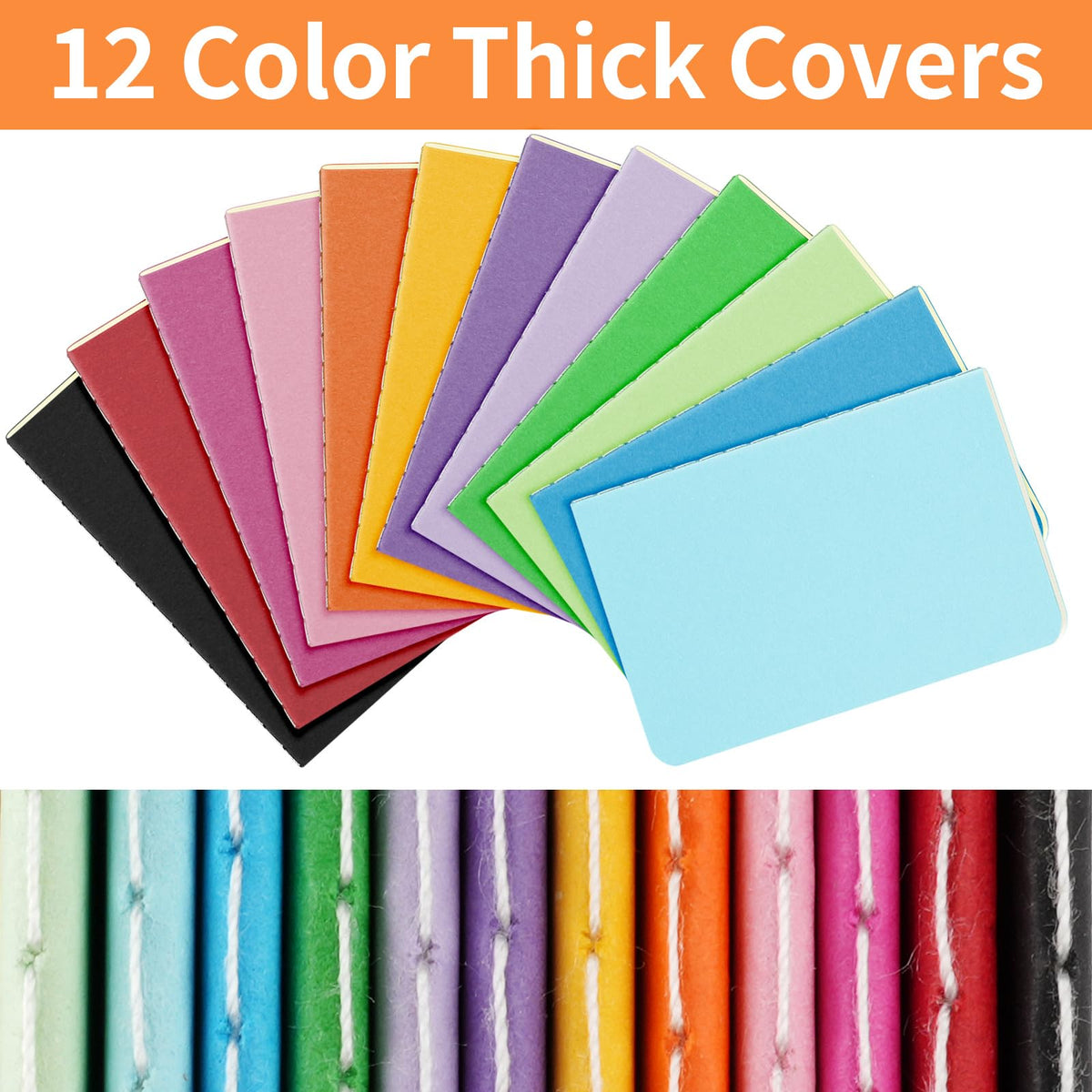 48 Pack Small Mini Notebook, 3.5x5.5 Lined Pocket Journal School Supplies
