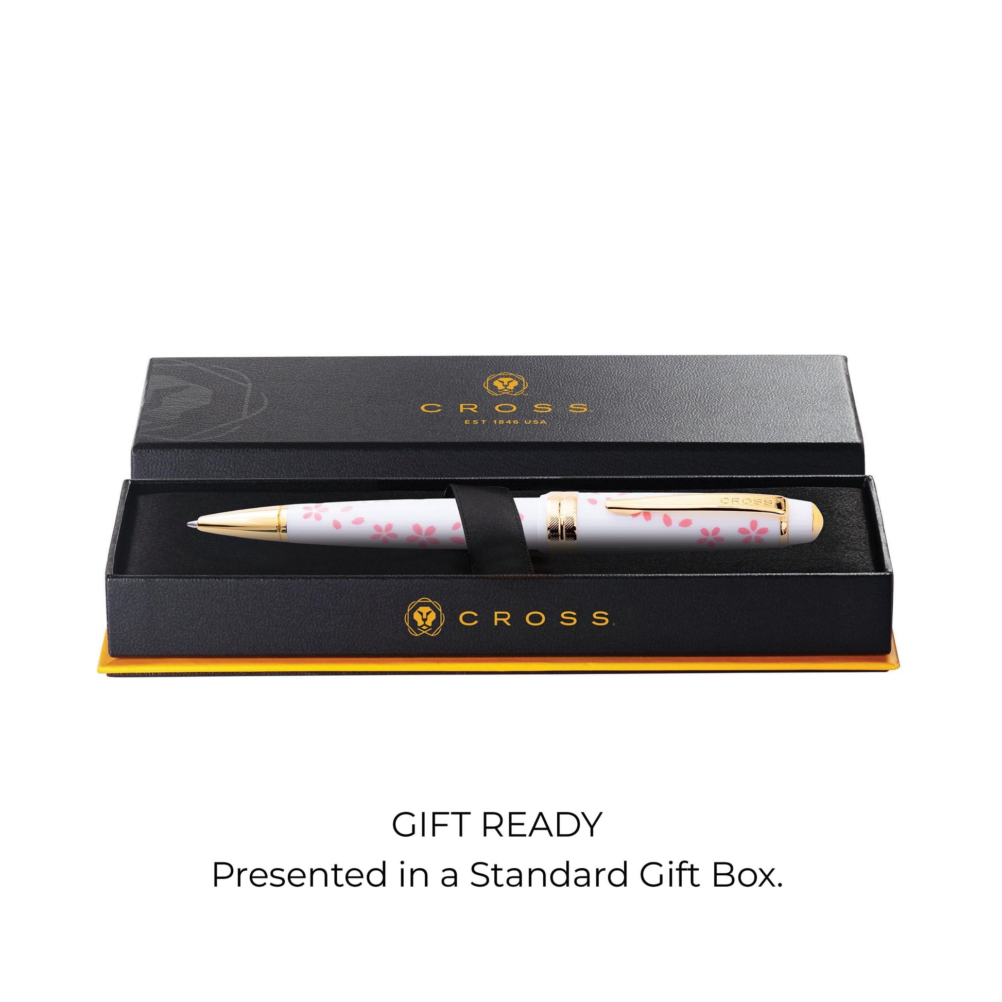 Cross Bailey Light Cherry Blossom White Ballpoint Pen, Black Ink
