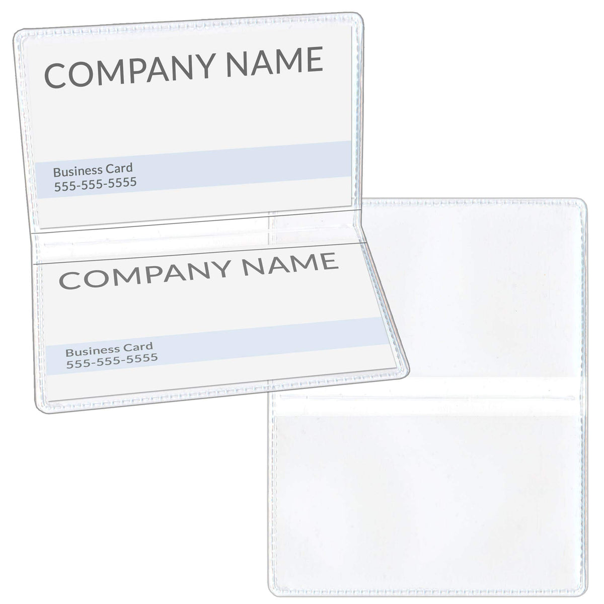 StoreSMART - Clear Folding Business Card Holders - 20 Pack - Polypropylene Plastic (RPP2915C-20)