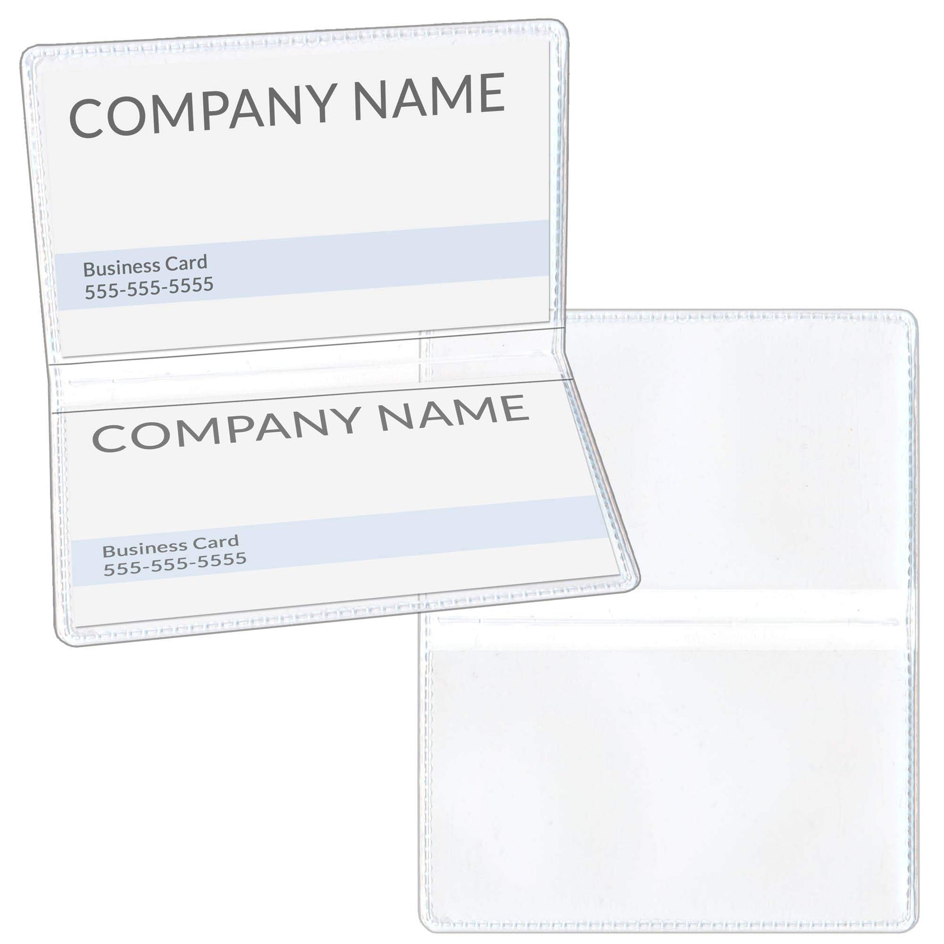 StoreSMART - Clear Folding Business Card Holders - 20 Pack - Polypropylene Plastic (RPP2915C-20)