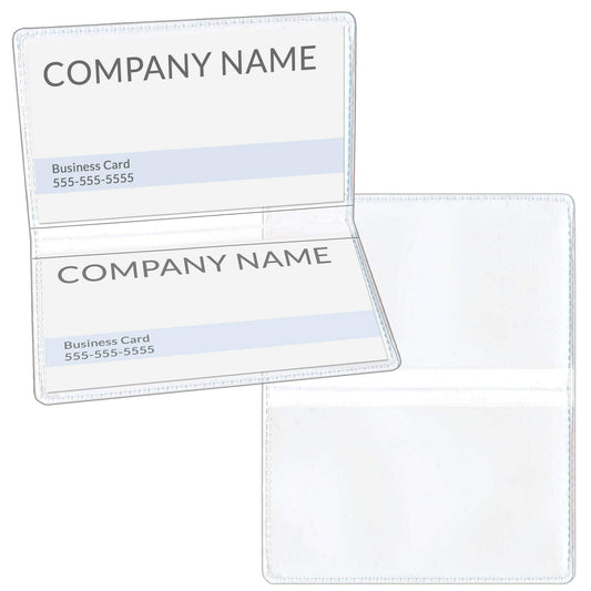 StoreSMART - Clear Folding Business Card Holders - 20 Pack - Polypropylene Plastic (RPP2915C-20)
