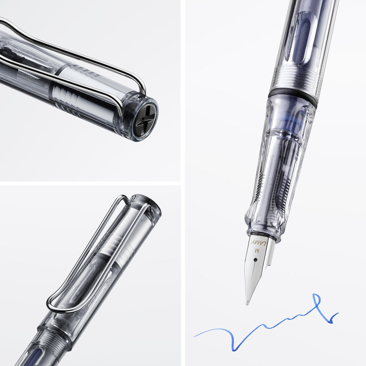 LAMY safari vista - Fountain Pen with ergonomic grip & polished steel nib in size B - ideal for any