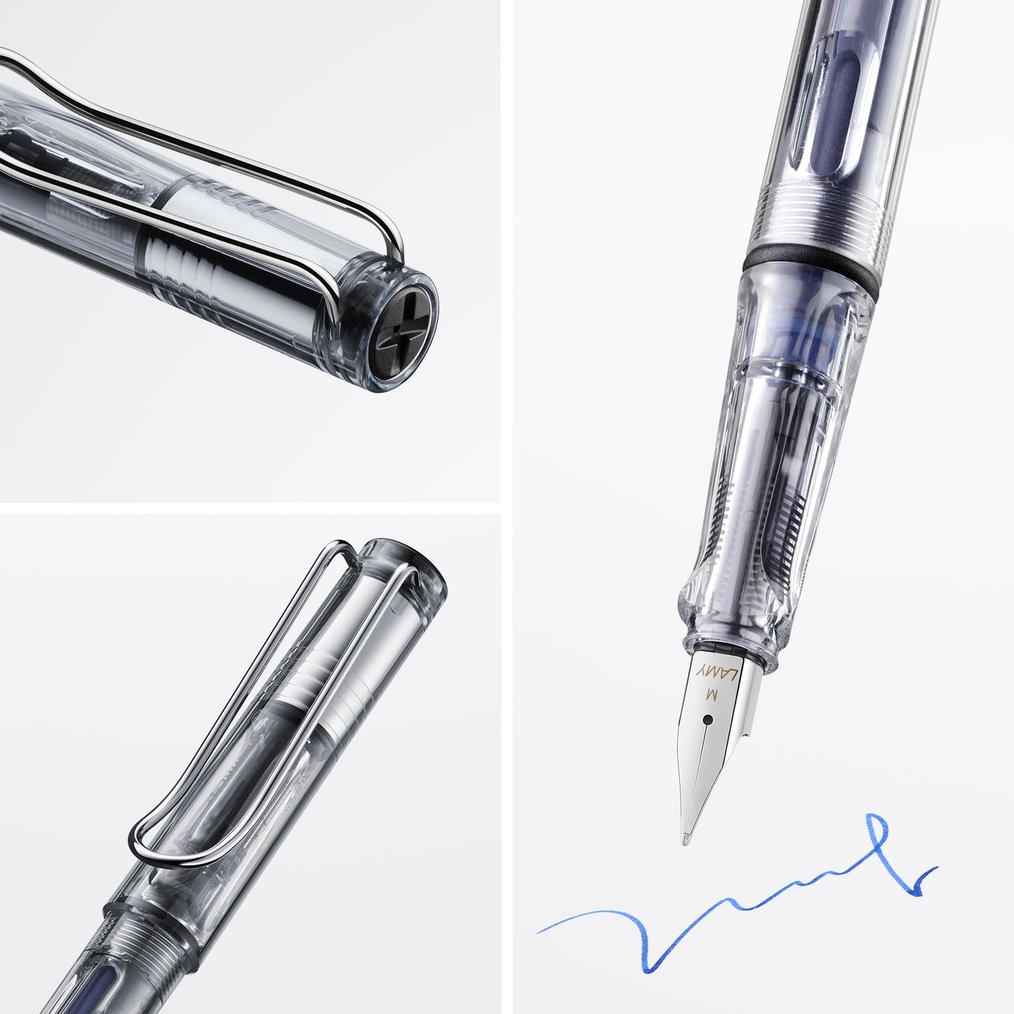 LAMY safari vista - Fountain Pen with ergonomic grip & polished steel nib in size F - ideal for any