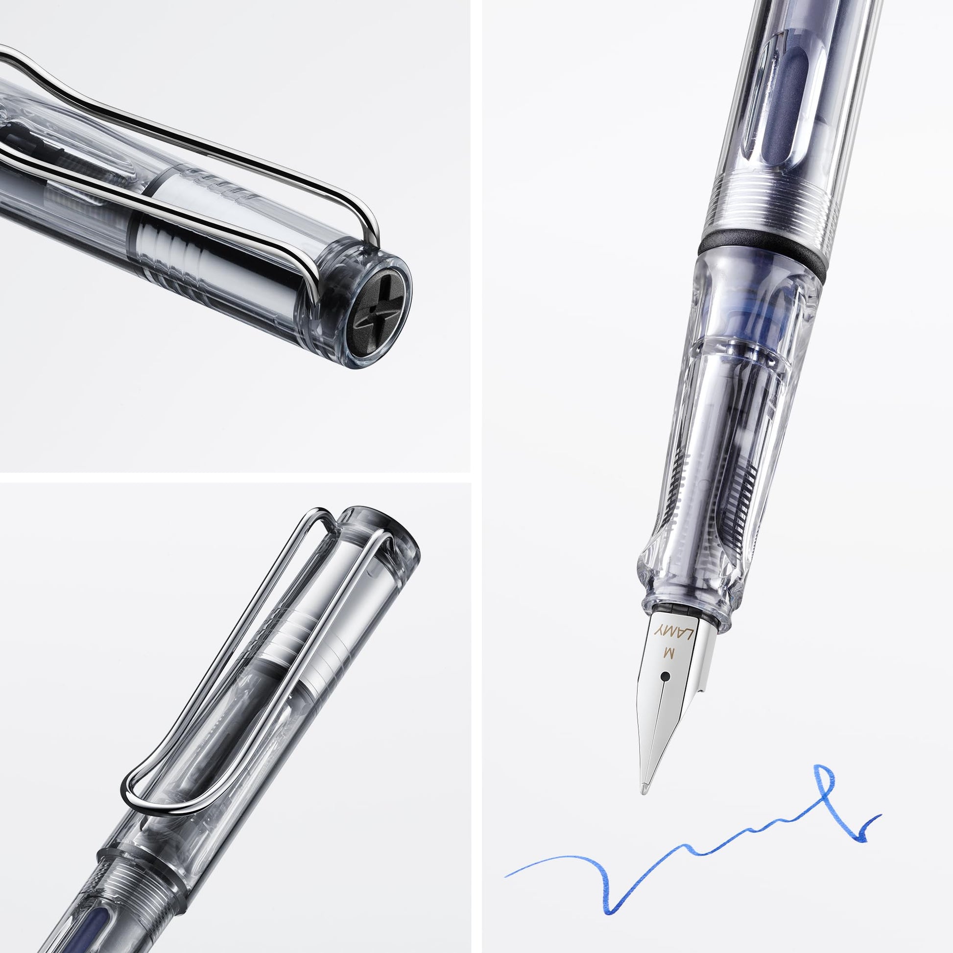 LAMY safari vista - Fountain Pen with ergonomic grip & polished steel nib in size F - ideal for any