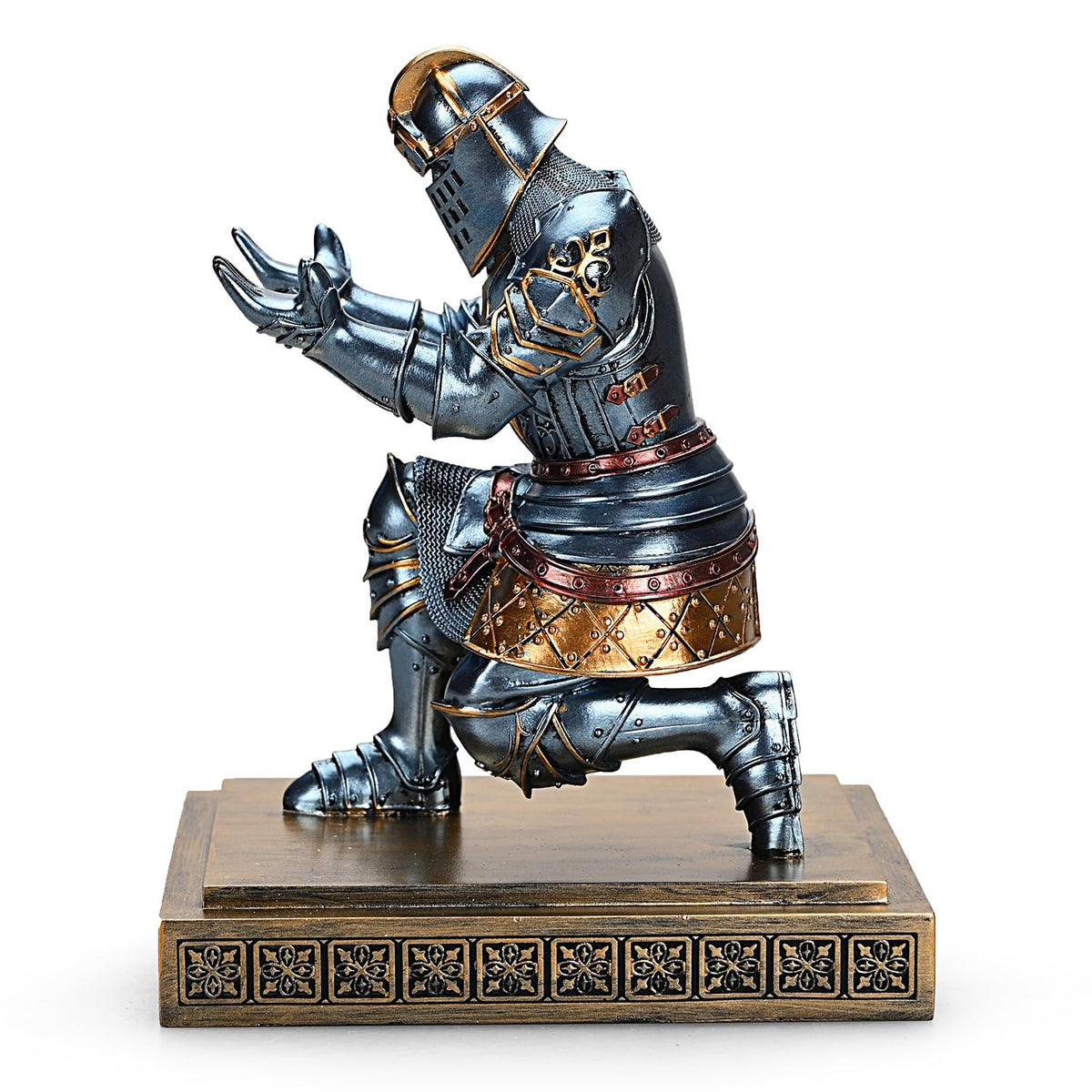 King's Guard Knight Pen Holder with a Letter Opener Desk Organizers Blue