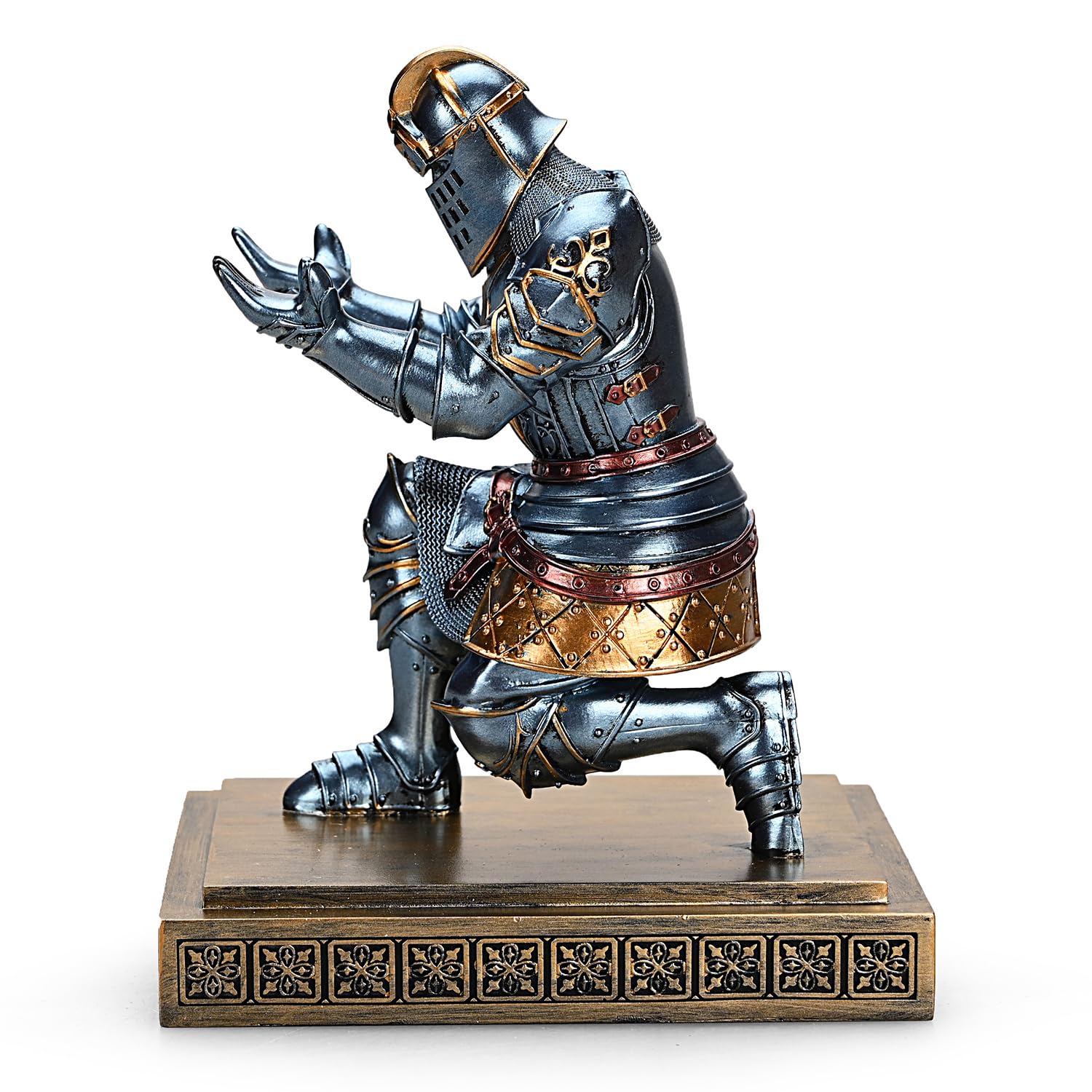 King's Guard Knight Pen Holder with a Letter Opener Desk Organizers Blue