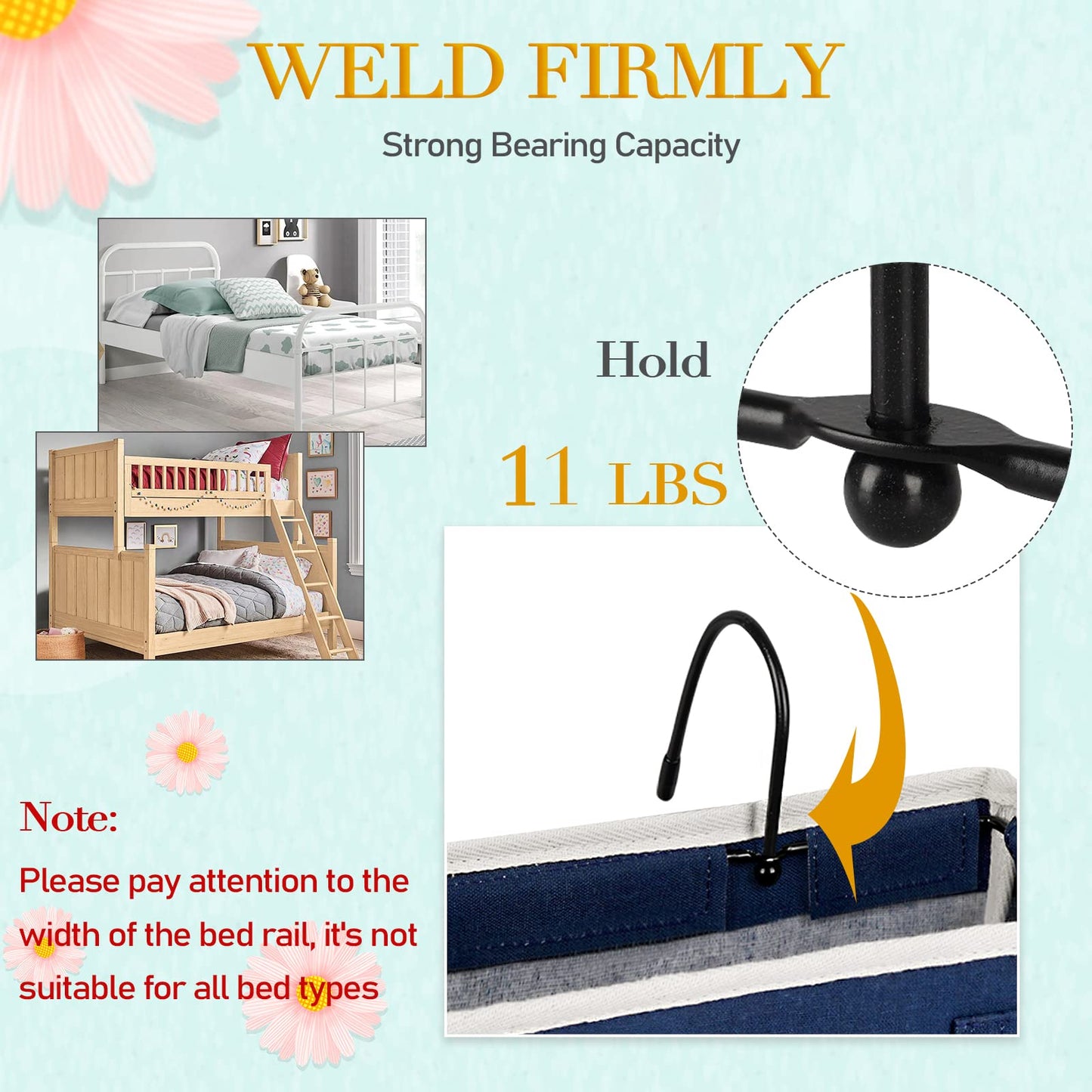 Ozzptuu Bedside Caddy Bedside Storage Bag for Headboards/Bunk Bed