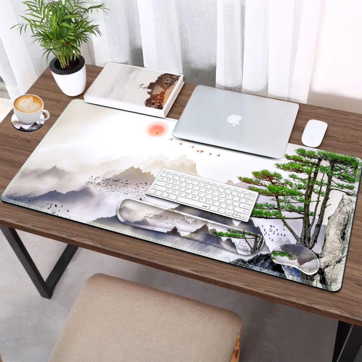 AIMSA Large Gaming Mouse Pad Set, Keyboard Wrist Rest Support + Extended Mouse Pad + Mouse Wrist