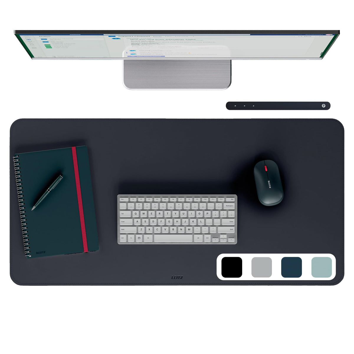 Leitz Large Desk Pad: Waterproof, Non-Slip, Durable, Scratch Resistant, Easy to Clean, Black