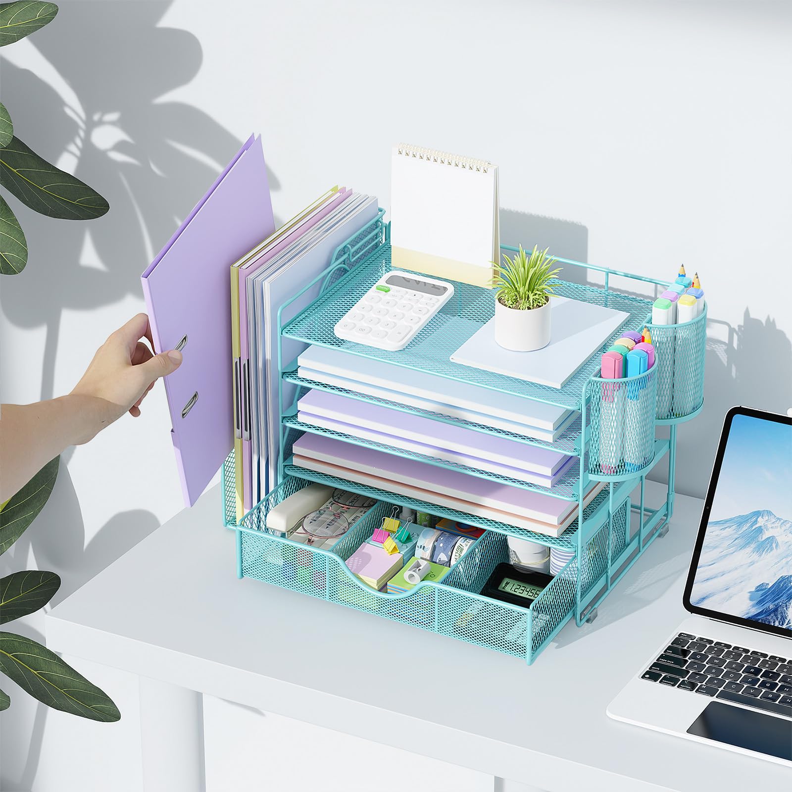 gianotter 5-Tier Desk Organizer with Drawers and File Holders