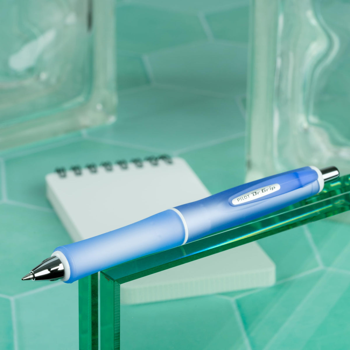 Pilot Dr. Grip Frosted Ballpoint Pen, Medium 1.0mm, Purple Barrel, 2-Pack