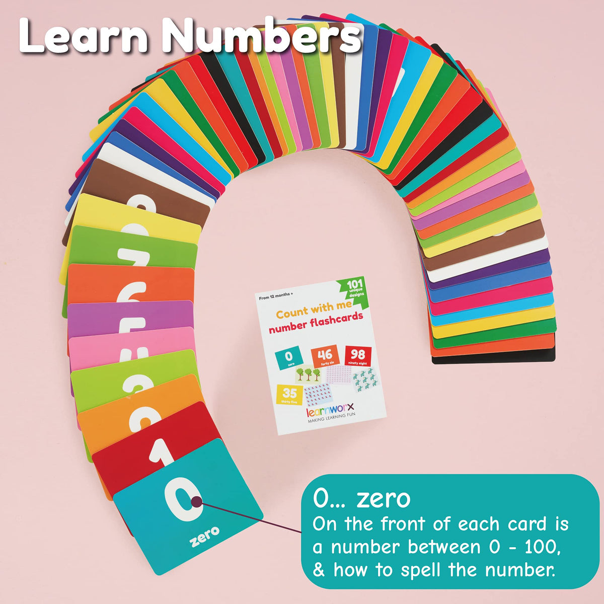 Number Flash Cards for Toddlers | Award-Winning - Toddler Math Flash Cards | Learn Counting