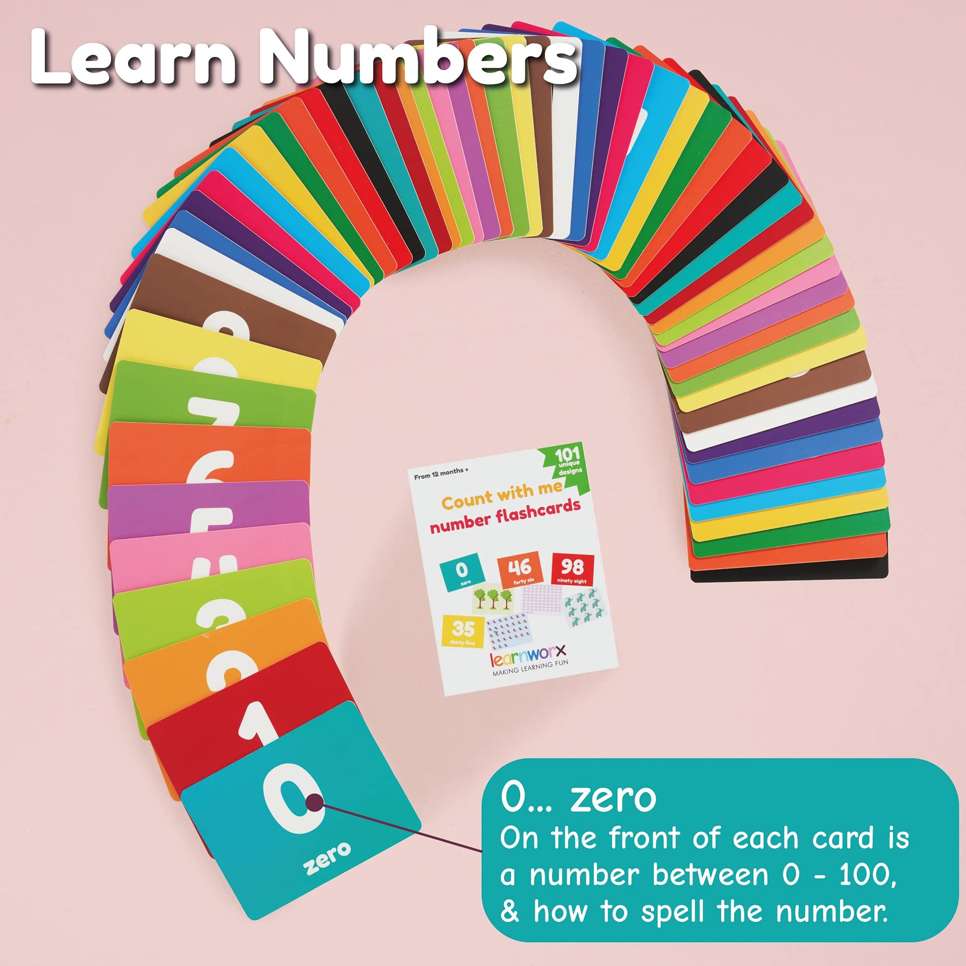 Number Flash Cards for Toddlers | Award-Winning - Toddler Math Flash Cards | Learn Counting
