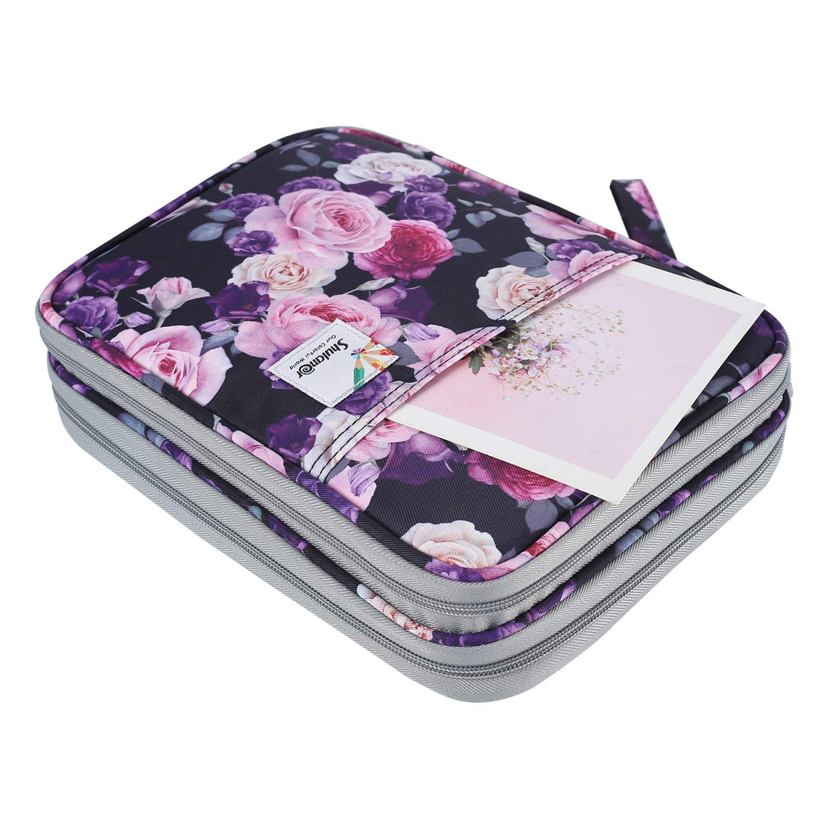 Shulaner Colored Pencil Case Slot Holds 192 Pencils or 144 Gel Pens with Zipper Closure Large