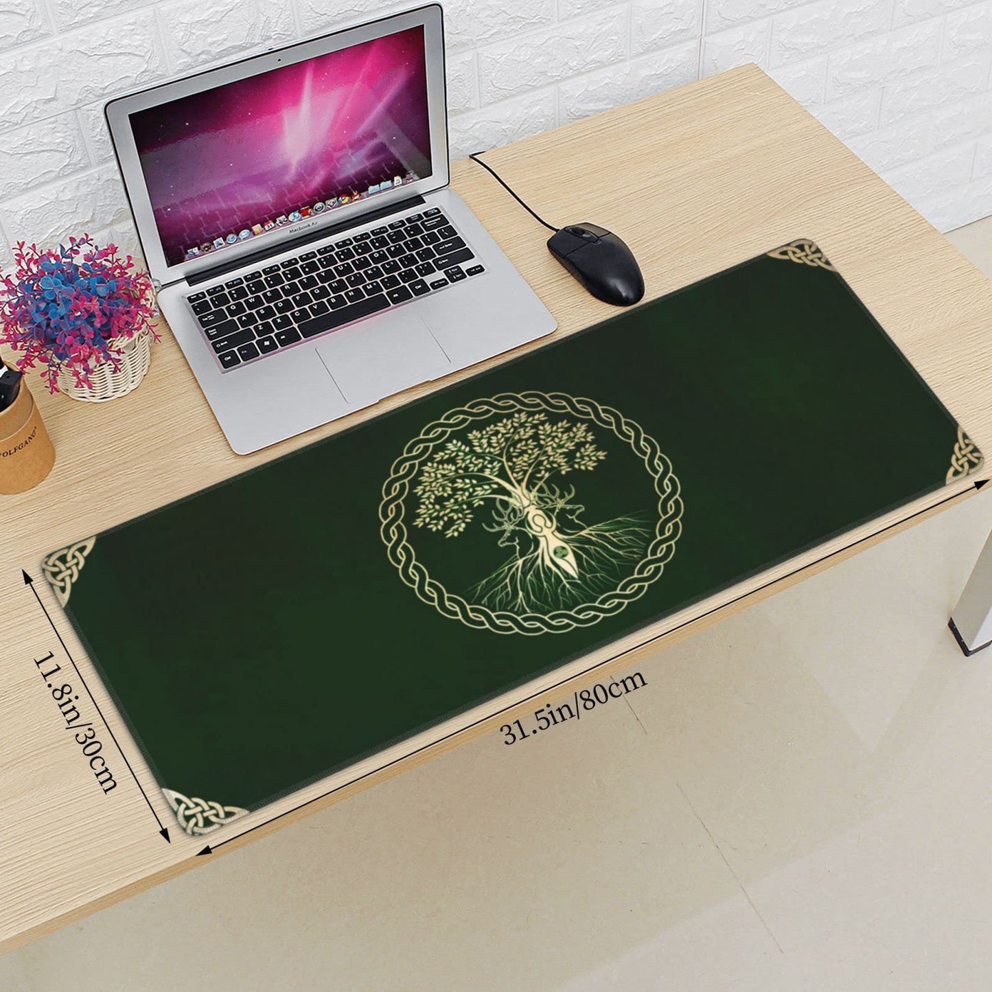 Sigouyinei Extra Large Desk Pad 31.5x12in Office Gaming Non-Slip Mouse Pad
