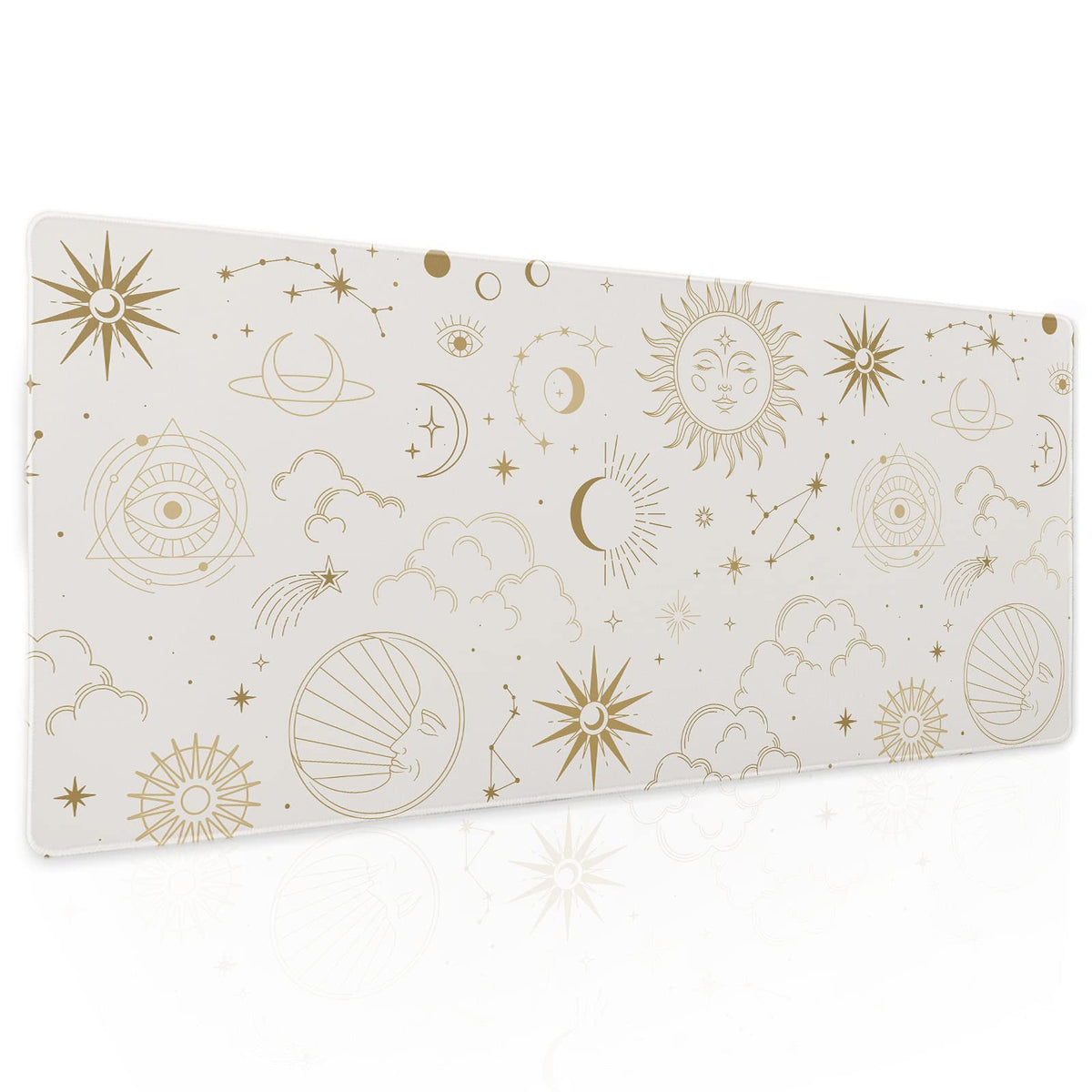 aportt Boho Chic Sun Moon Large Mouse Pad XL Magic Mystical Galaxy Stars Clouds Extended Large Desk