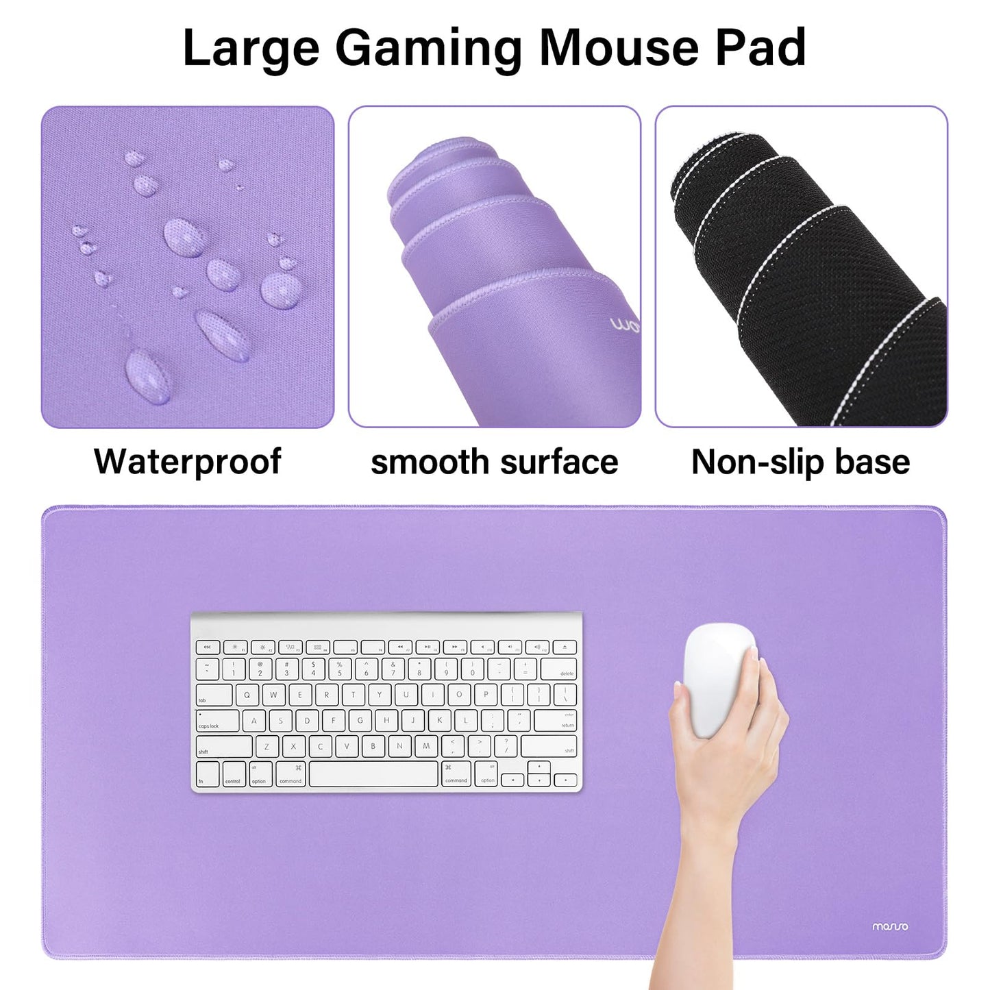 MOSISO Keyboard Mouse Pad Set, Large Gaming Mousepad&Keyboard Wrist Rest