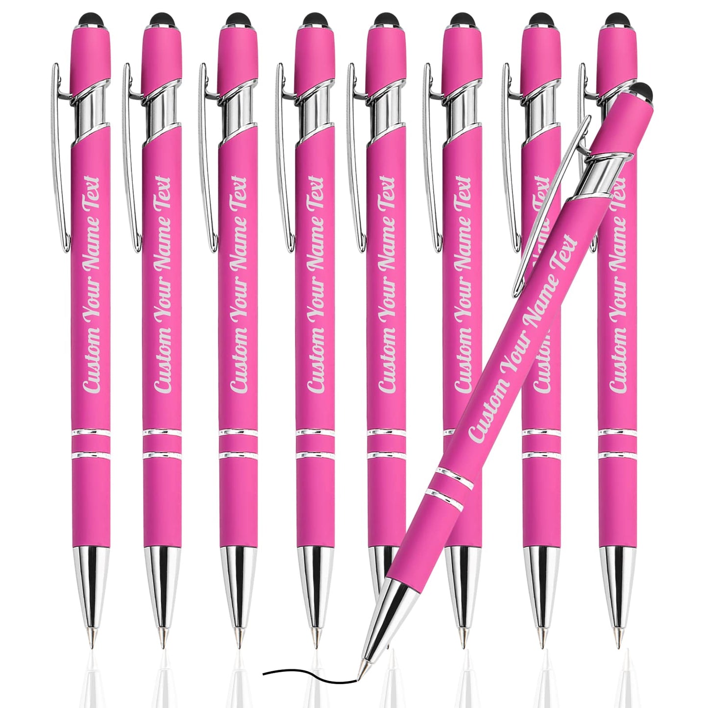 Westpearl Personalized Pen12pcs Bulk,Custom Ballpoint Pens with Engraved Business Name Message
