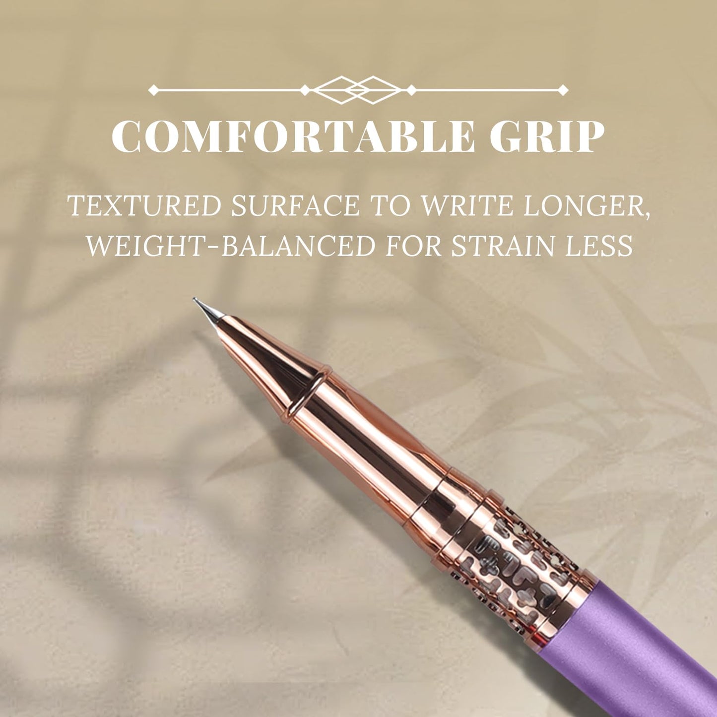 YUNCHUN Refillable Fountain Pen Fine Nib, Fancy Ink Pen with 10 Black & 10 Blue Ink Refills
