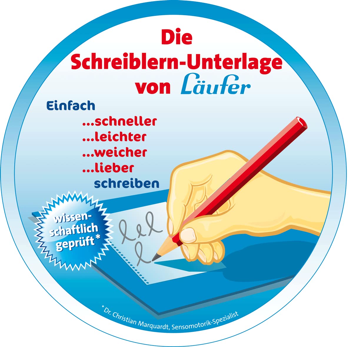 Läufer Schreibgut 30917 Learning to Write Desk Pad 33.5 x 45 cm Cherry Red