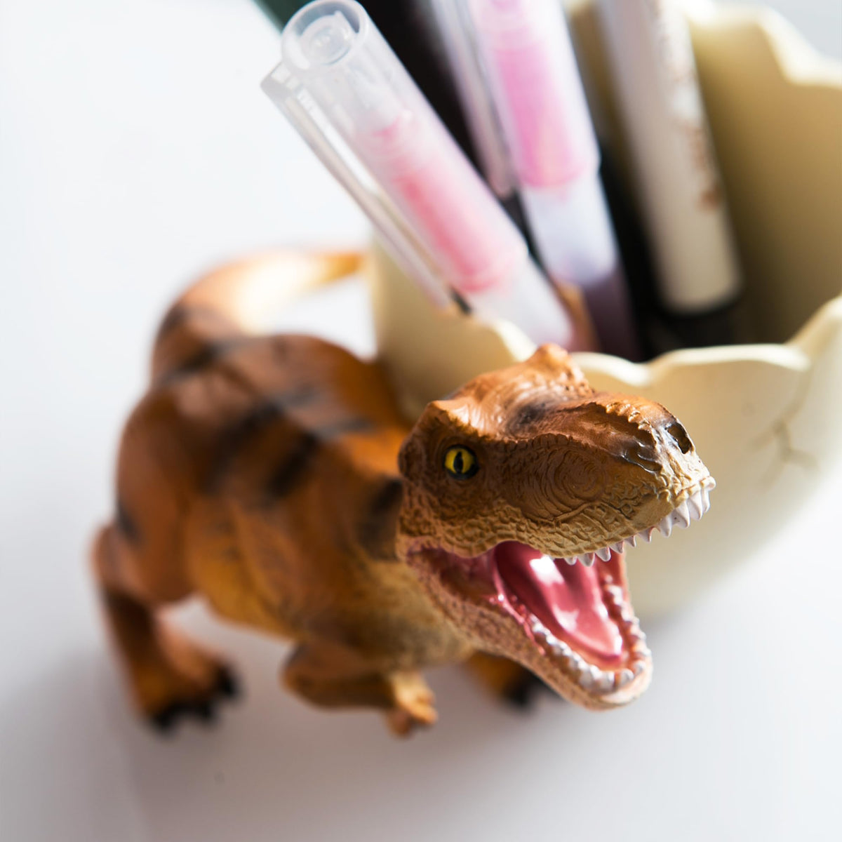 Banllis Dinosaur Pen Holder & Pencil Holder for Desk, Jurassic Park Decor