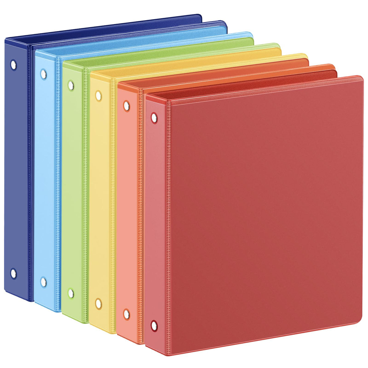 SUIN 1-inch 3 Ring Binder with 2 Interior Pockets, 1''Durable Binders Holds US Letter Size 8.5'' x