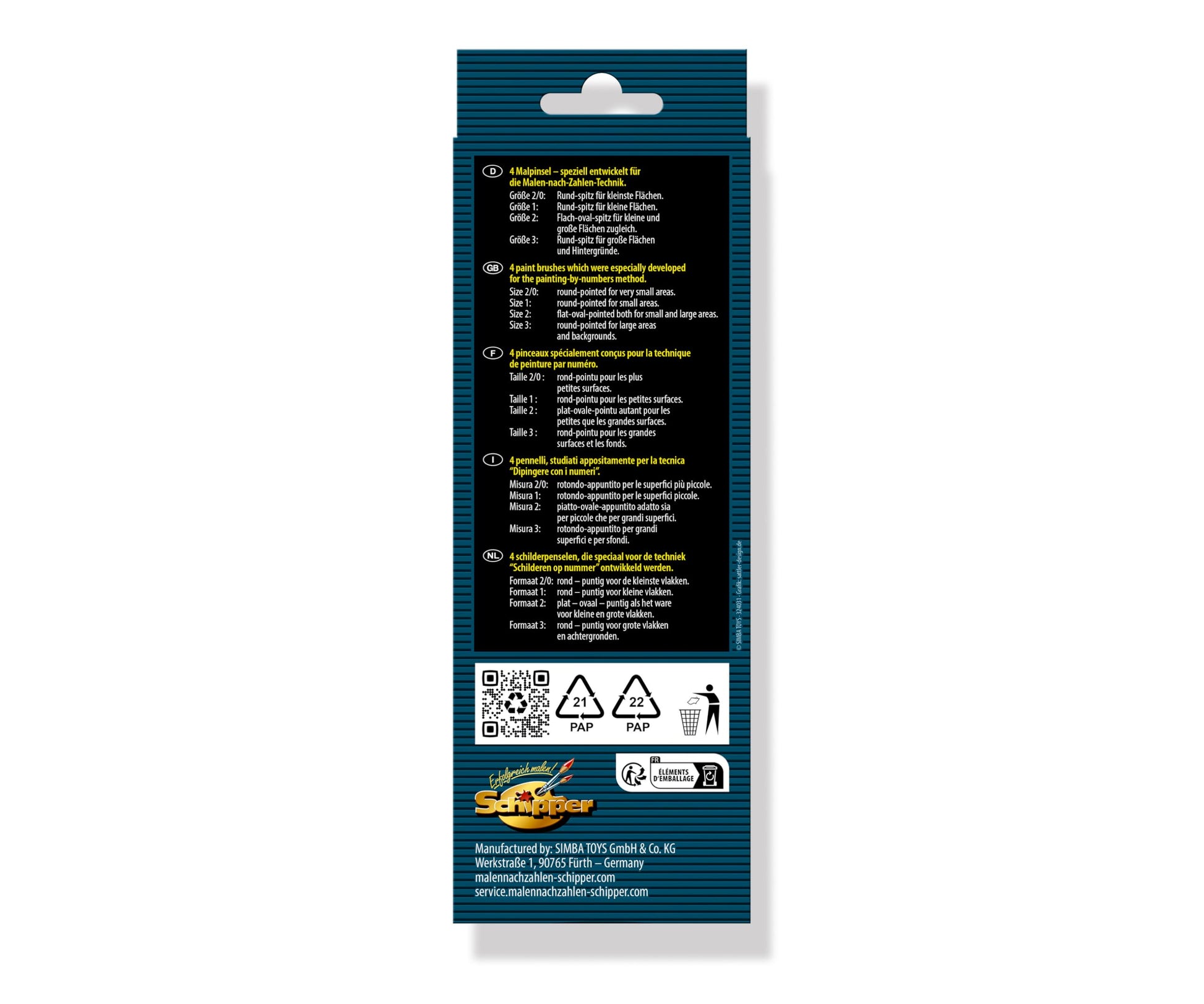 Schipper 605020536 4 Paint Brushes