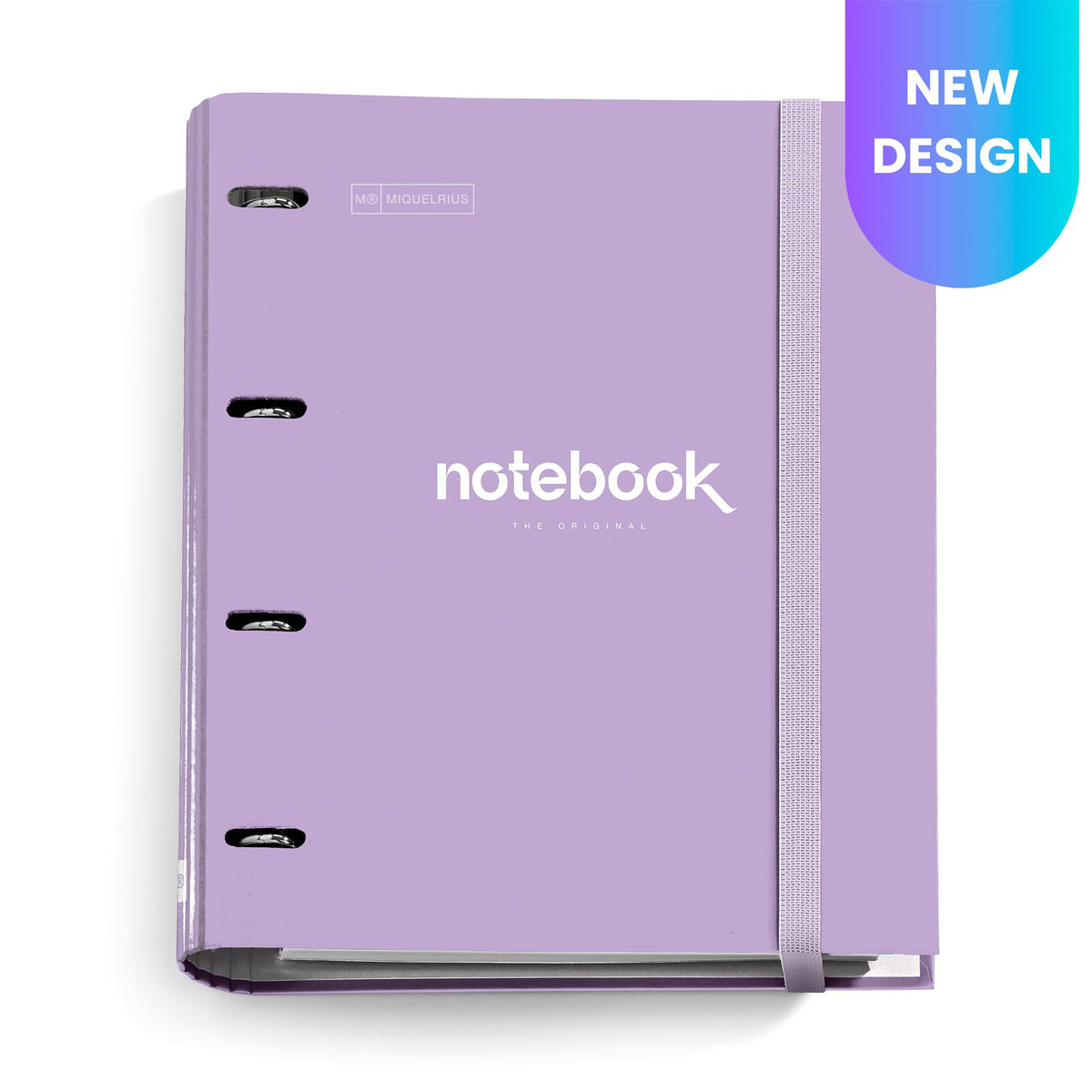 Miquelrius - A4 4 Ring Binder + Refill 100 A4 Sheets, Small Squares 5 mm, Paper 90 g/m², Rubber