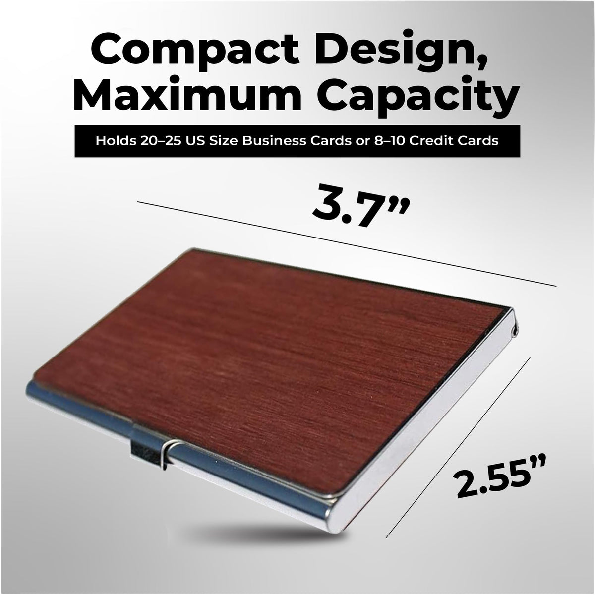 WUDN Handcrafted Business Card Holder Wallet For Men and Women | Holds Up to 20-25 B-Cards or 8-10