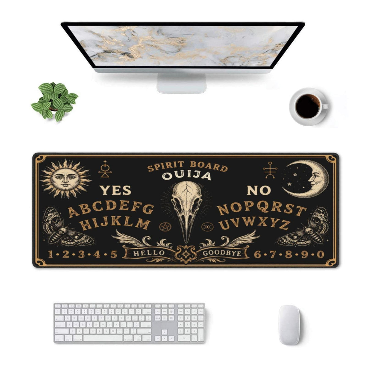 Sun and Moon Mystic Goth Witchy Mouse Pad Extended Large Gaming Mouse Pad XL Oversized Desk Pad