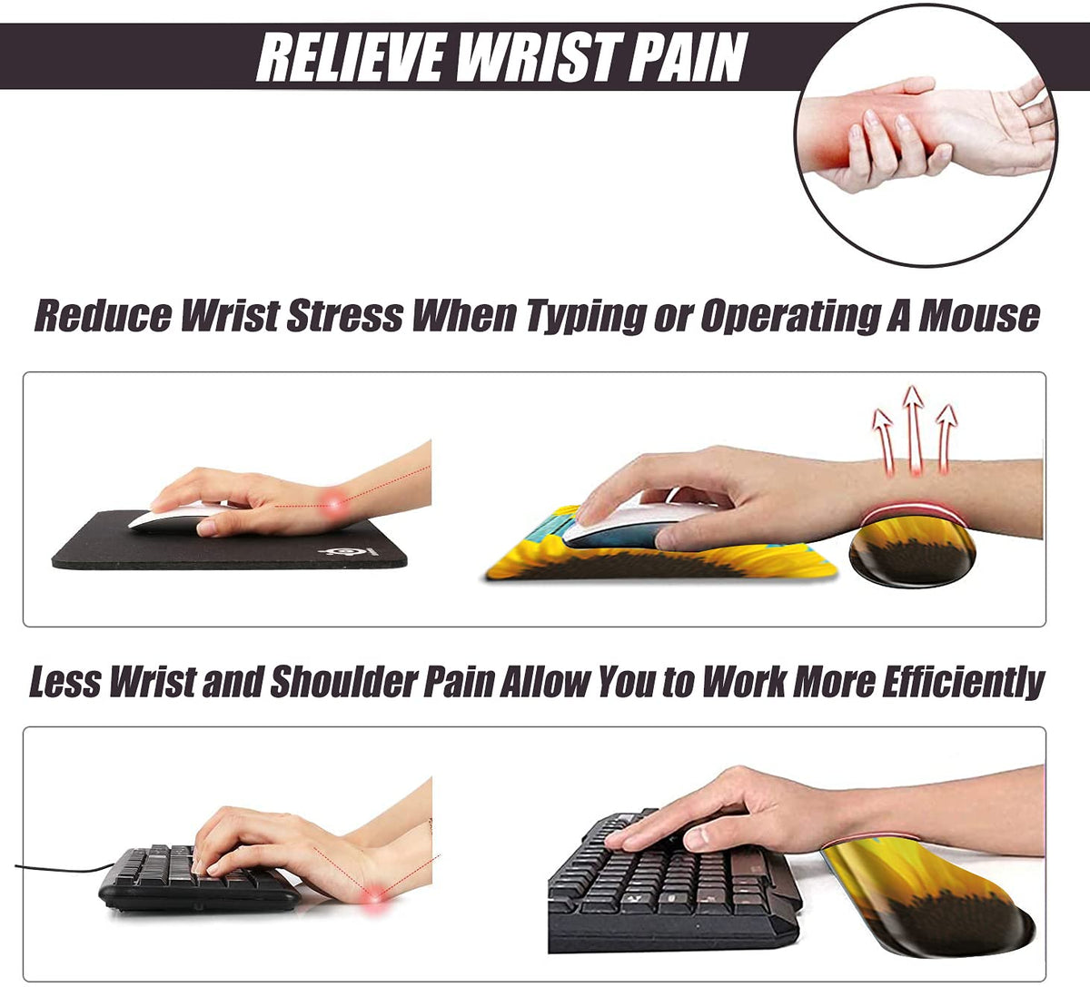 Chaos Coordinator Mouse Pad and Keyboard with Wrist Support Chaos Mousepad Memory Foam Wrist Rest