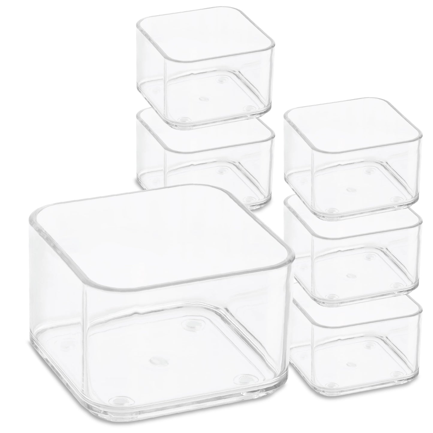 primebox Plastic Clear Acrylic Drawer Organizers. Bathroom, Kitchen, Bedroom, Utensils, Office
