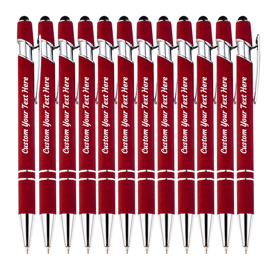 KOLOWKO Personalized 2-in-1 Ballpoint Pen & Stylus - Custom Text/Name/Message - Bulk Order Up to