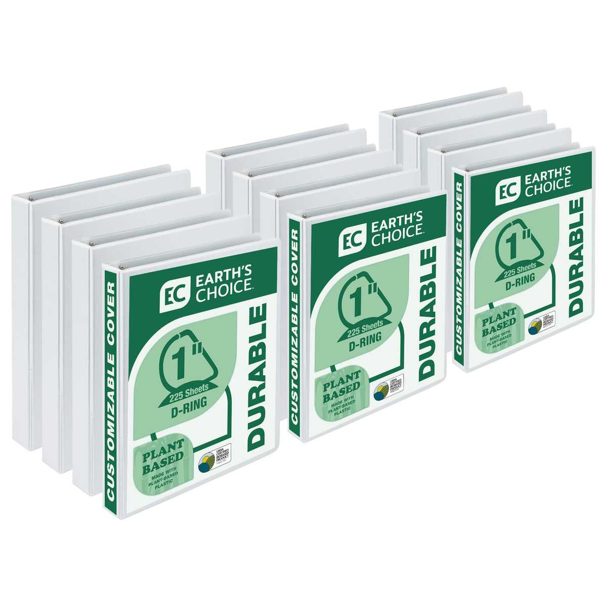 Samsill Plant-Based 1 Inch Durable Round Ring, View Binder, Eco-Friendly, USDA Certified Biobased