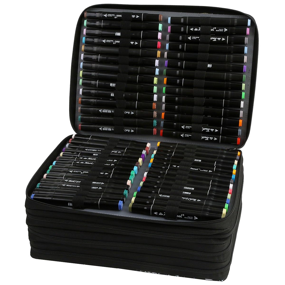 Lbxgap Marker Pen Organizer Case 224 Slots w/Handle & Shoulder Strap