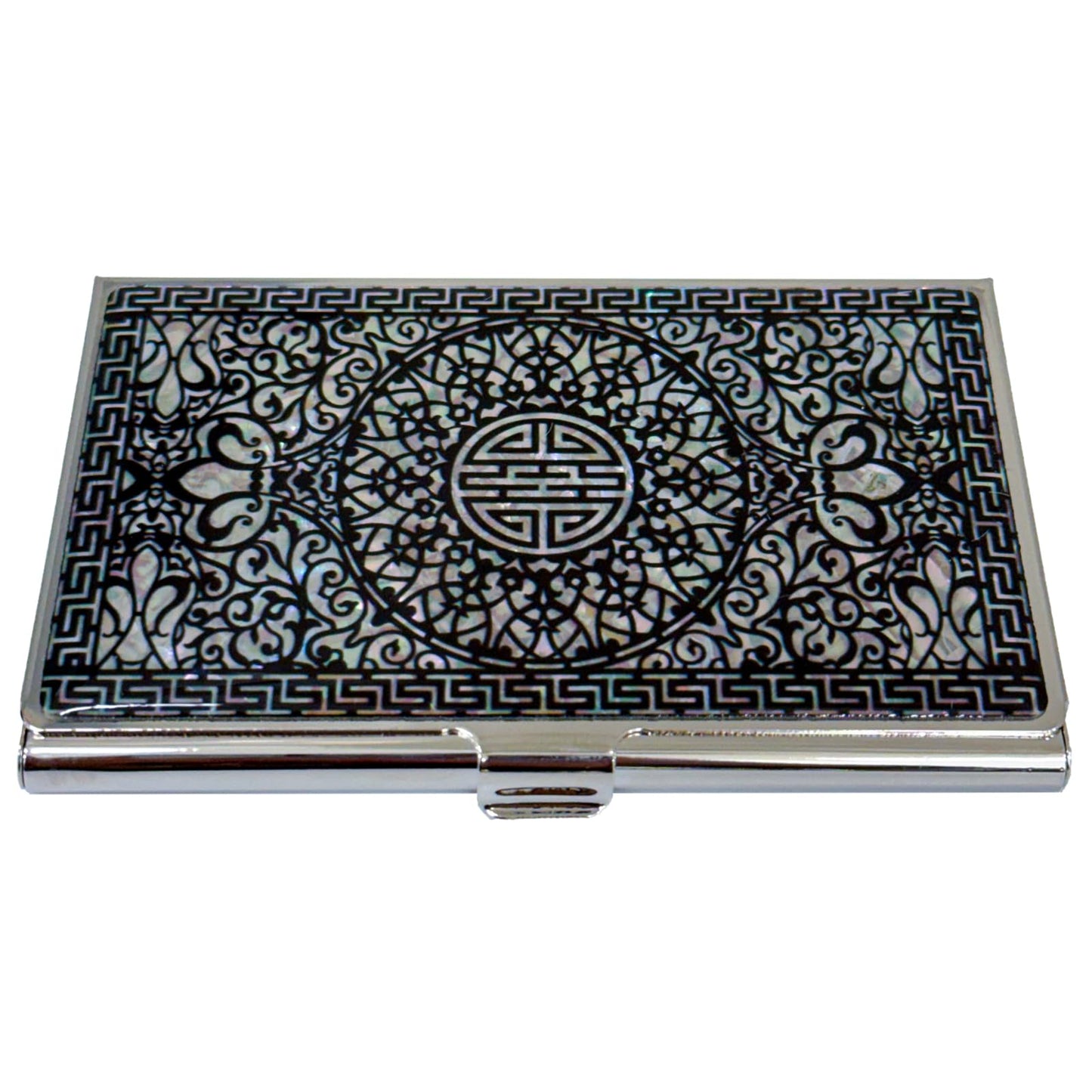 Nacreh Mother of Pearl Business Card Case Credit Id Name Holder Travel Wallet Art Painting Design